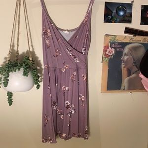 GARAGE small purple + pink&white flowers romper 💜💗🤍